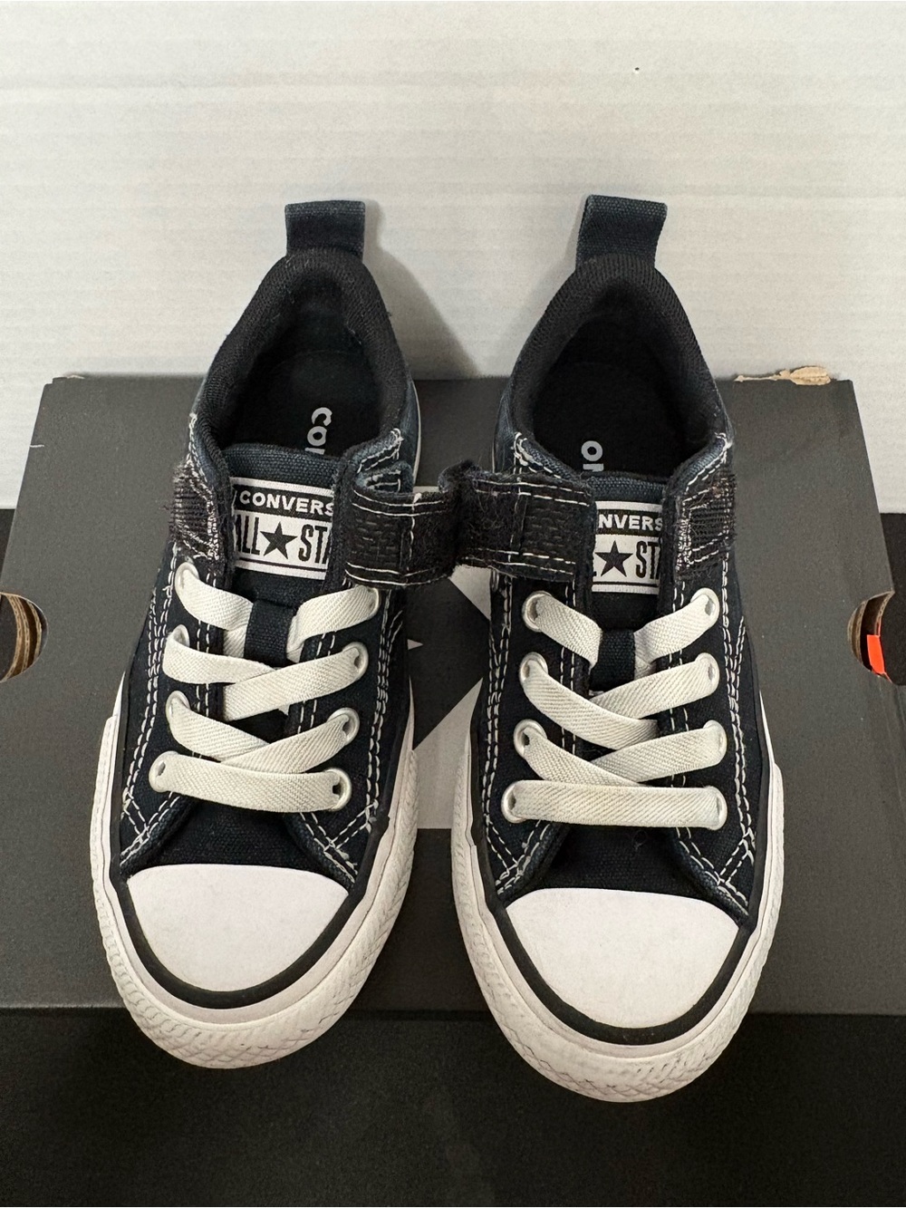 Converse Kids Black and White Low-Top Sneakers